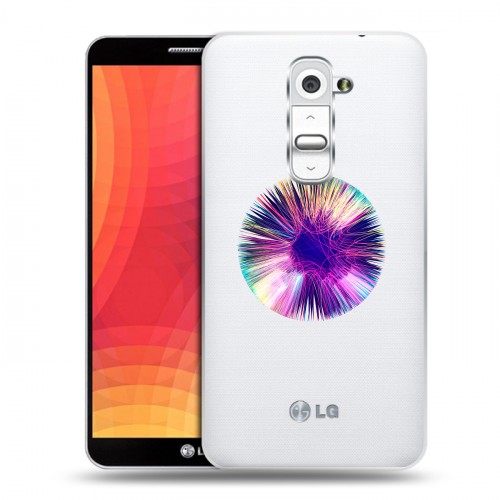 Полупрозрачный дизайнерский пластиковый чехол для LG Optimus G2 Абстракции 5