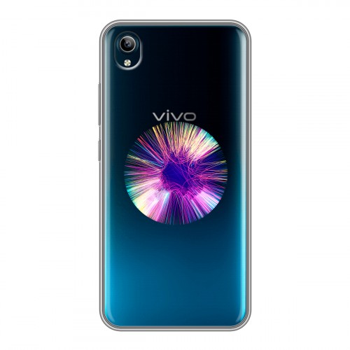 Полупрозрачный дизайнерский силиконовый с усиленными углами чехол для Vivo Y91C Абстракции 5