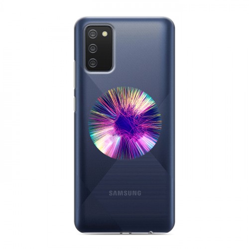 Полупрозрачный дизайнерский пластиковый чехол для Samsung Galaxy A02s Абстракции 5