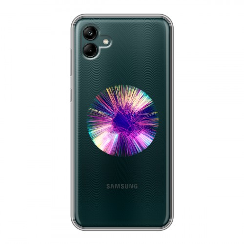 Полупрозрачный дизайнерский пластиковый чехол для Samsung Galaxy A04 Абстракции 5