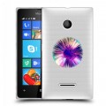 Полупрозрачный дизайнерский пластиковый чехол для Microsoft Lumia 435 Абстракции 5