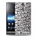 Полупрозрачный дизайнерский пластиковый чехол для Sony Xperia S Абстракции 2