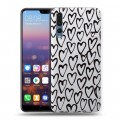 Полупрозрачный дизайнерский пластиковый чехол для Huawei P20 Pro Абстракции 2