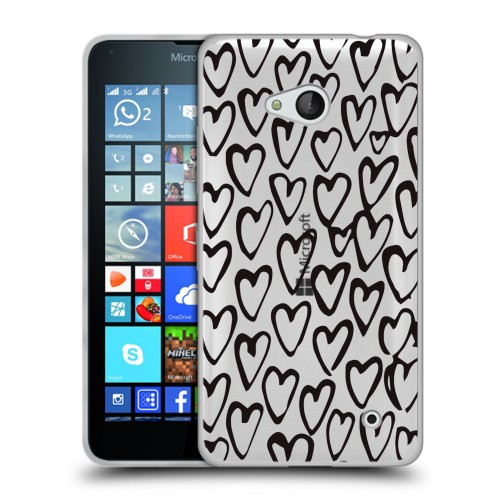 Полупрозрачный дизайнерский пластиковый чехол для Microsoft Lumia 640 Абстракции 2