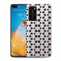 Полупрозрачный дизайнерский пластиковый чехол для Huawei P40 Абстракции