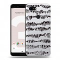 Полупрозрачный дизайнерский пластиковый чехол для Google Pixel 3 Абстракции 