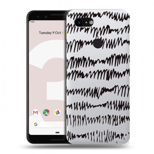 Полупрозрачный дизайнерский пластиковый чехол для Google Pixel 3 Абстракции 