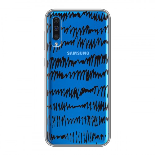 Полупрозрачный дизайнерский пластиковый чехол для Samsung Galaxy A50 Абстракции 