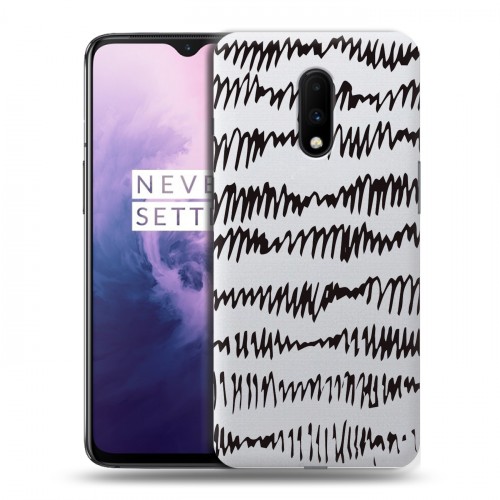 Полупрозрачный дизайнерский пластиковый чехол для OnePlus 7 Абстракции 