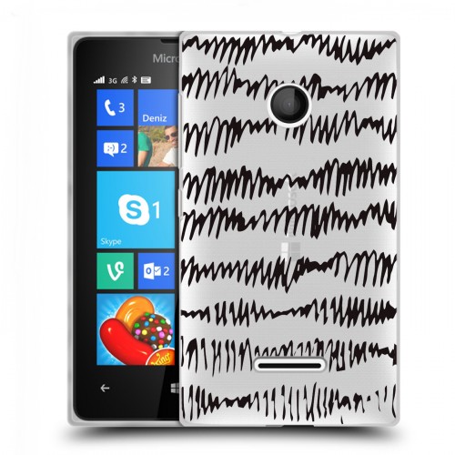 Полупрозрачный дизайнерский пластиковый чехол для Microsoft Lumia 435 Абстракции 