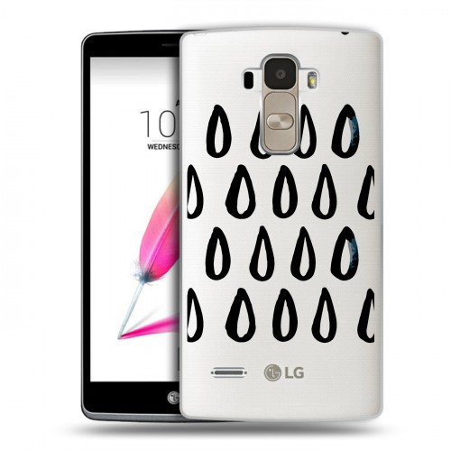 Полупрозрачный дизайнерский пластиковый чехол для LG G4 Stylus Абстракции 2