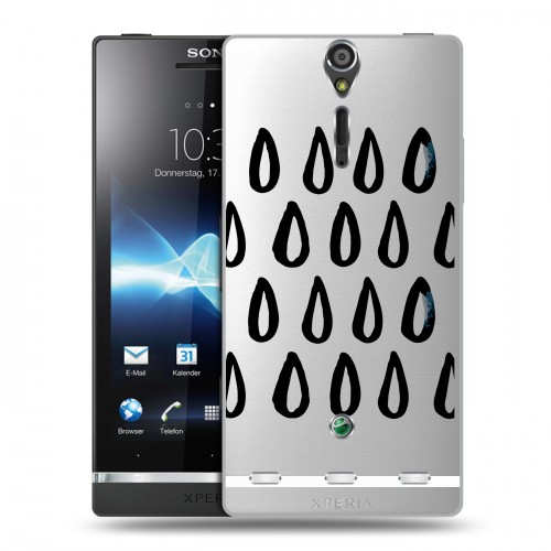 Полупрозрачный дизайнерский пластиковый чехол для Sony Xperia S Абстракции 2