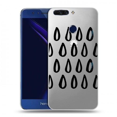 Полупрозрачный дизайнерский пластиковый чехол для Huawei Honor 8 Pro Абстракции 2