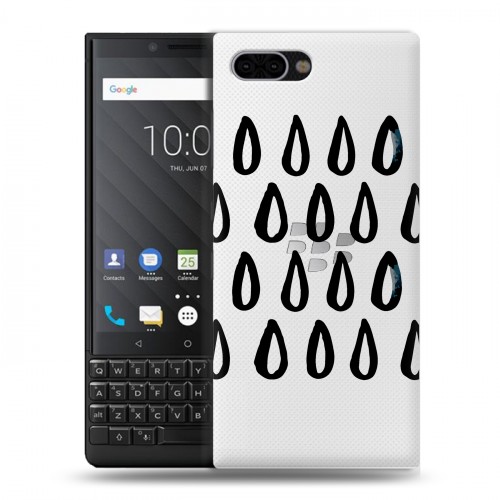 Полупрозрачный дизайнерский пластиковый чехол для BlackBerry KEY2 Абстракции 2