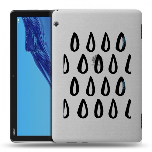 Полупрозрачный дизайнерский силиконовый чехол для Huawei MediaPad T5 Абстракции 2