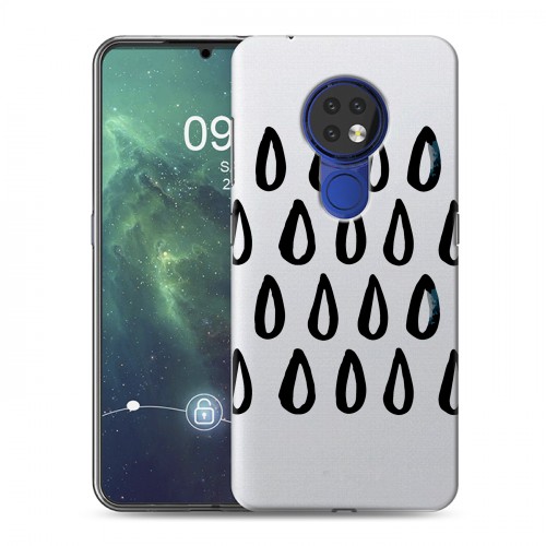 Полупрозрачный дизайнерский пластиковый чехол для Nokia 6.2 Абстракции 2