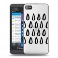 Полупрозрачный дизайнерский пластиковый чехол для BlackBerry Z10 Абстракции 2