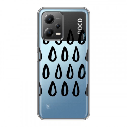 Полупрозрачный дизайнерский пластиковый чехол для Xiaomi Poco X5 Абстракции 2
