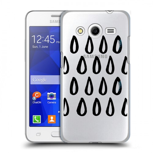 Полупрозрачный дизайнерский пластиковый чехол для Samsung Galaxy Core 2 Абстракции 2