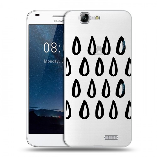 Полупрозрачный дизайнерский пластиковый чехол для Huawei Ascend G7 Абстракции 2