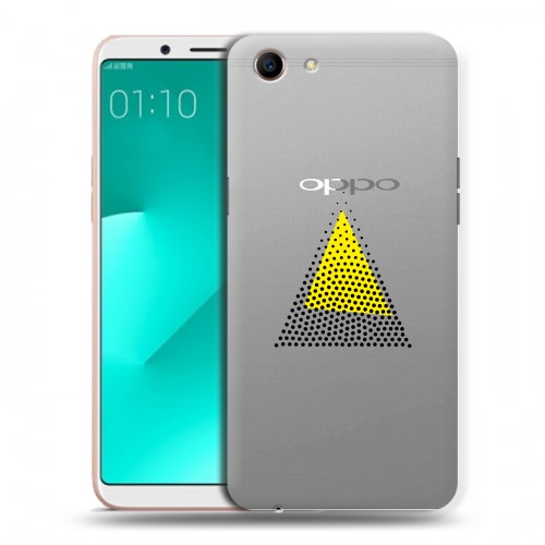 Полупрозрачный дизайнерский пластиковый чехол для OPPO A83 Абстракции 1