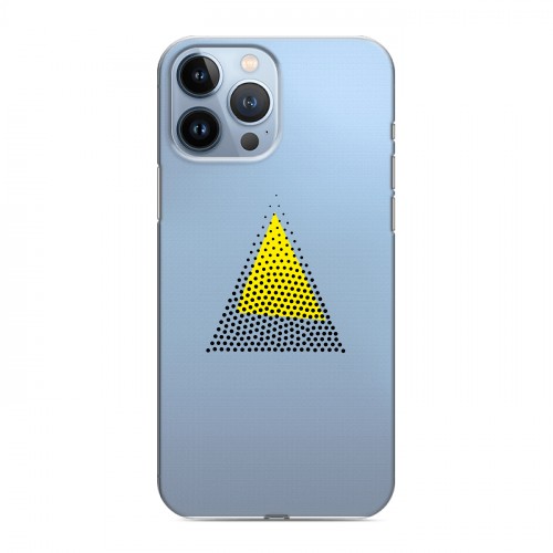 Полупрозрачный дизайнерский пластиковый чехол для Iphone 13 Pro Max Абстракции 1