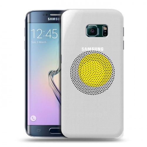 Полупрозрачный дизайнерский пластиковый чехол для Samsung Galaxy S6 Edge Абстракции 1