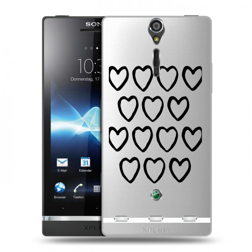 Полупрозрачный дизайнерский пластиковый чехол для Sony Xperia S Абстракции 2