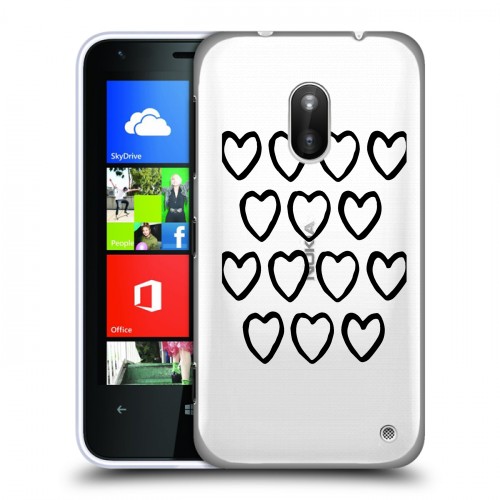 Полупрозрачный дизайнерский пластиковый чехол для Nokia Lumia 620 Абстракции 2