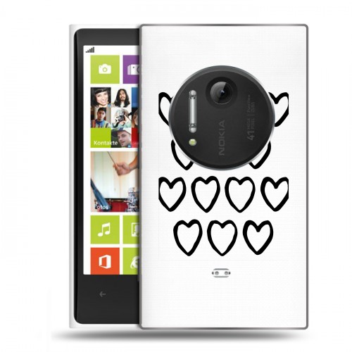 Полупрозрачный дизайнерский пластиковый чехол для Nokia Lumia 1020 Абстракции 2