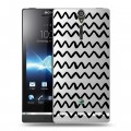 Полупрозрачный дизайнерский пластиковый чехол для Sony Xperia S Абстракции 2