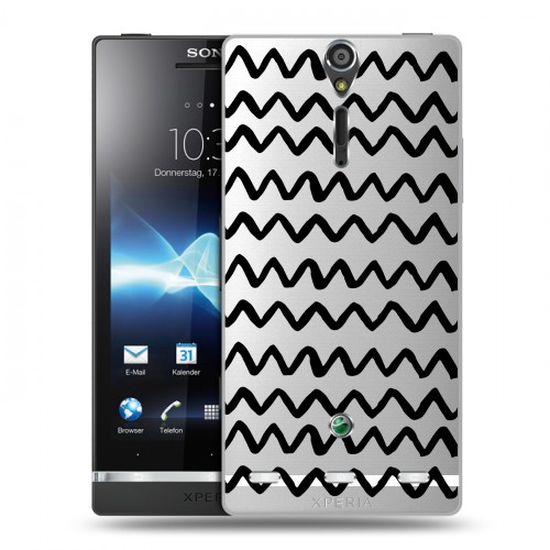 Полупрозрачный дизайнерский пластиковый чехол для Sony Xperia S Абстракции 2