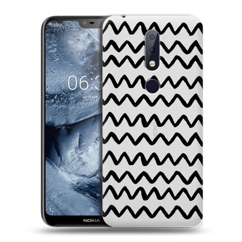 Полупрозрачный дизайнерский силиконовый чехол для Nokia 6.1 Plus Абстракции 2