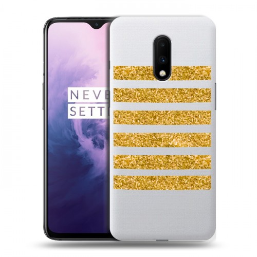 Полупрозрачный дизайнерский пластиковый чехол для OnePlus 7 Абстракции