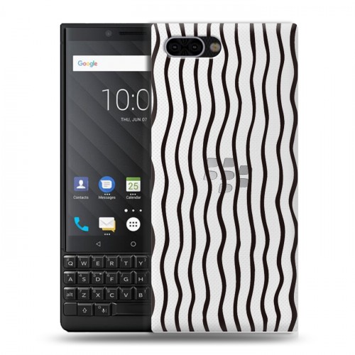 Полупрозрачный дизайнерский пластиковый чехол для BlackBerry KEY2 Абстракции