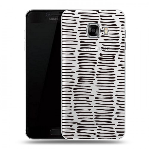 Полупрозрачный дизайнерский пластиковый чехол для Samsung Galaxy C5 Абстракции 2
