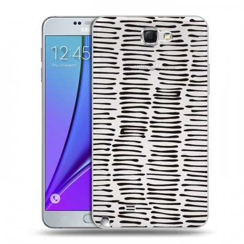 Полупрозрачный дизайнерский пластиковый чехол для Samsung Galaxy Note 2 Абстракции 2