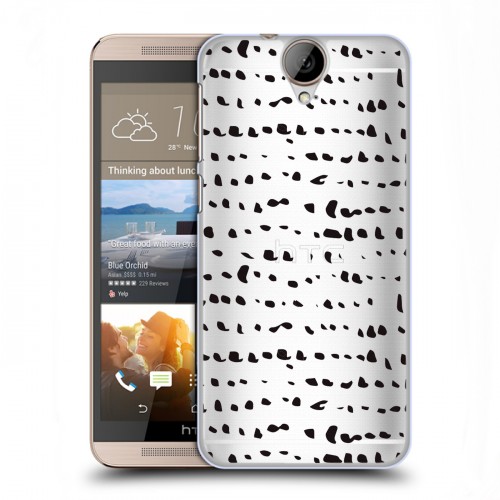 Полупрозрачный дизайнерский пластиковый чехол для HTC One E9+ Абстракции 2