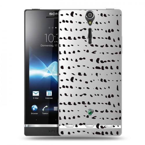 Полупрозрачный дизайнерский пластиковый чехол для Sony Xperia S Абстракции 2