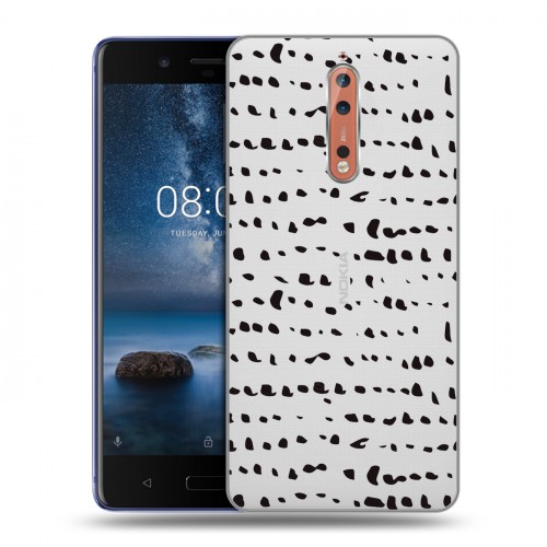 Полупрозрачный дизайнерский пластиковый чехол для Nokia 8 Абстракции 2