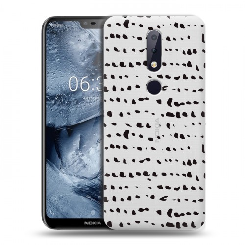 Полупрозрачный дизайнерский пластиковый чехол для Nokia 6.1 Plus Абстракции 2