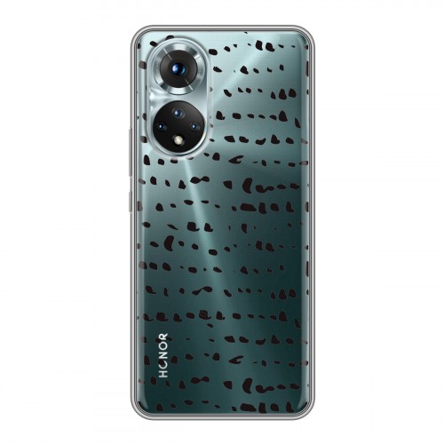 Полупрозрачный дизайнерский силиконовый с усиленными углами чехол для Huawei Honor 50 Абстракции 2