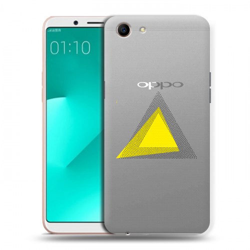 Полупрозрачный дизайнерский пластиковый чехол для OPPO A83 Абстракции 1