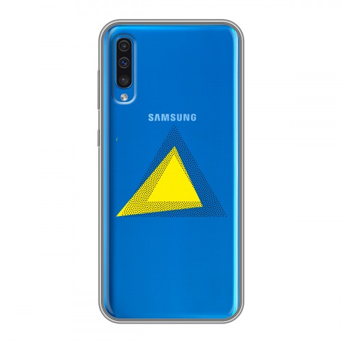 Полупрозрачный дизайнерский пластиковый чехол для Samsung Galaxy A50 Абстракции 1