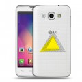 Полупрозрачный дизайнерский пластиковый чехол для LG L60 Абстракции 1