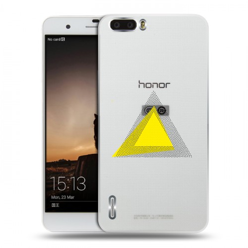 Полупрозрачный дизайнерский пластиковый чехол для Huawei Honor 6 Plus Абстракции 1