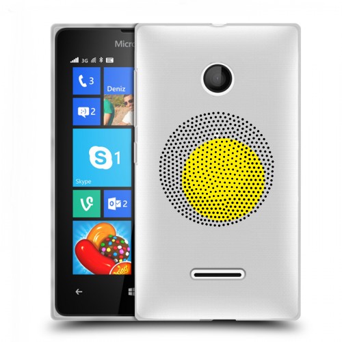 Полупрозрачный дизайнерский пластиковый чехол для Microsoft Lumia 435 Абстракции 1