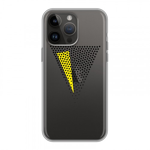 Полупрозрачный дизайнерский силиконовый чехол для Iphone 14 Pro Max Абстракции 1