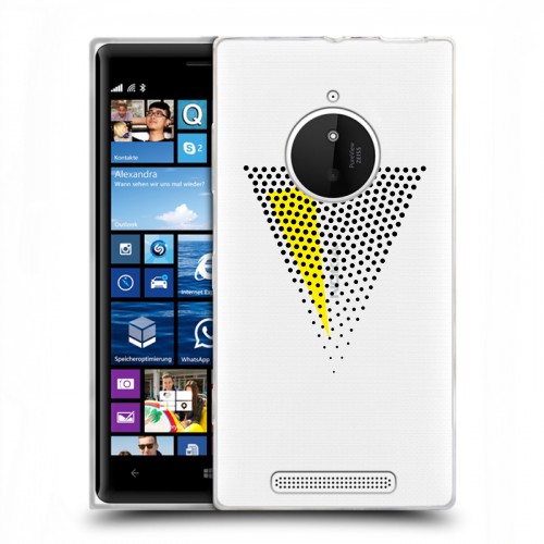 Полупрозрачный дизайнерский пластиковый чехол для Nokia Lumia 830 Абстракции 1