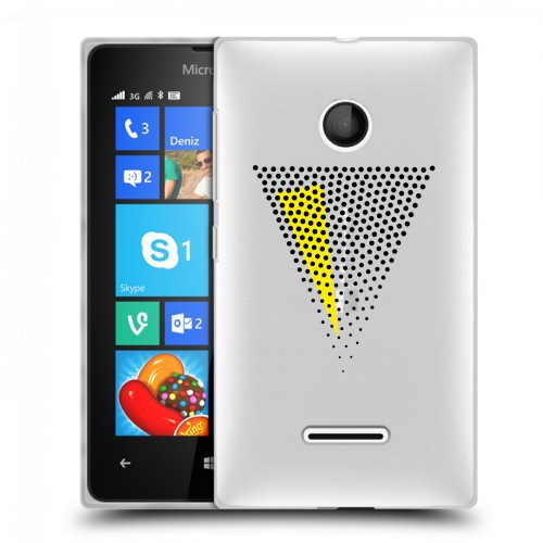 Полупрозрачный дизайнерский пластиковый чехол для Microsoft Lumia 435 Абстракции 1